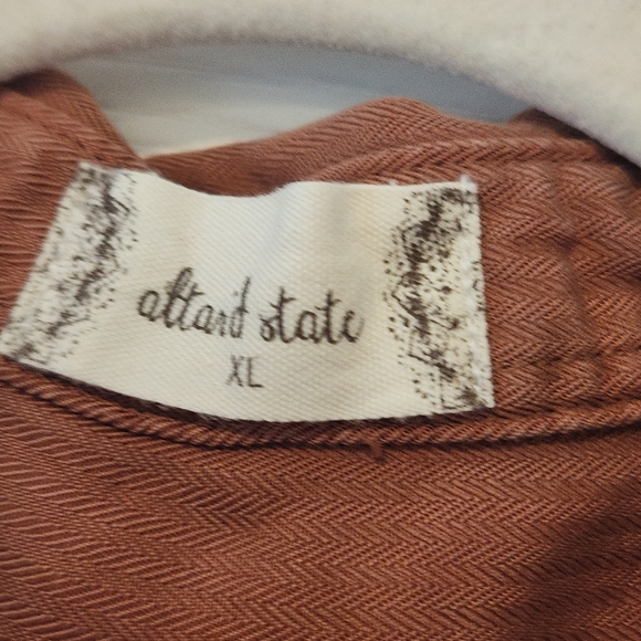 Altar'd State Brown Button-Up Dress Size XL Euc - Picture 2 of 3